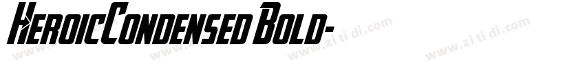 HeroicCondensed Bold字体转换